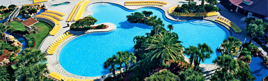 View of pool at Edgewater Beach Resort in Panama City Beach